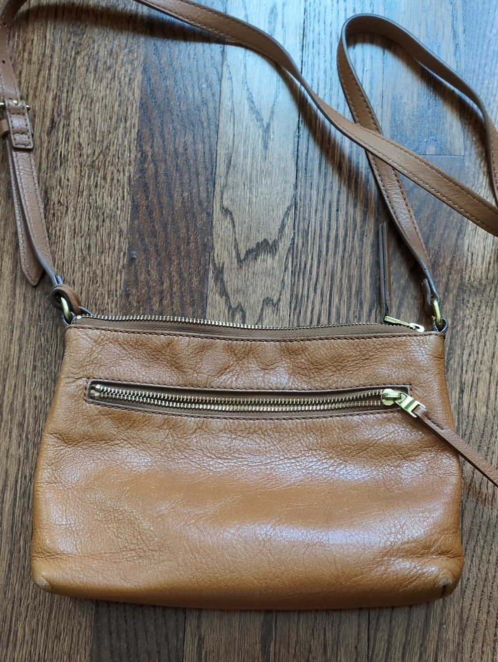 Fossil Leather Crossbody Bag in Tan